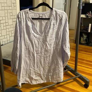 Old Navy 2X light purple/white stripe blouse